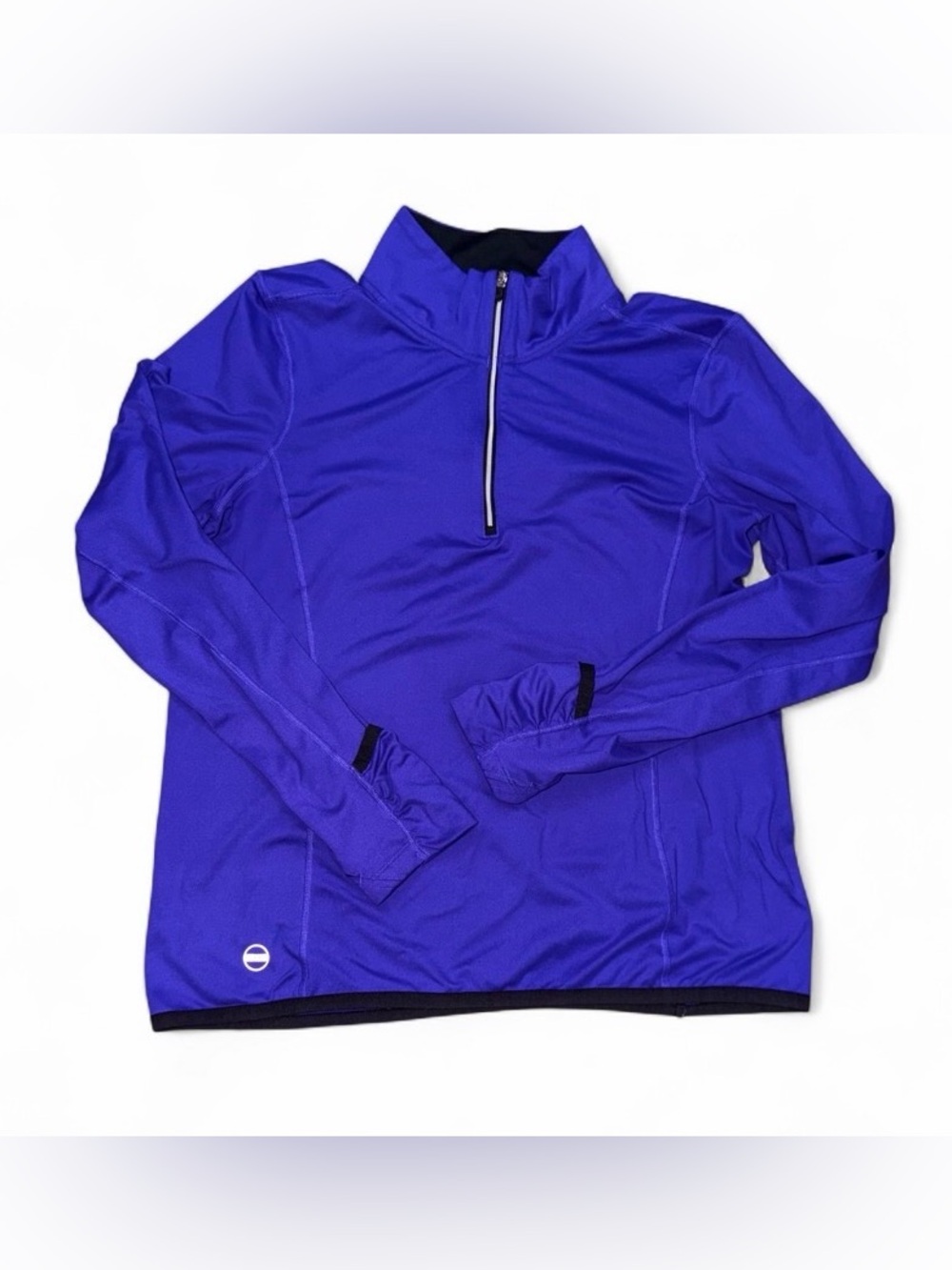 Lauren Ralph Lauren L-RL Purple Quarter Zip Athletic Pullover Women XL